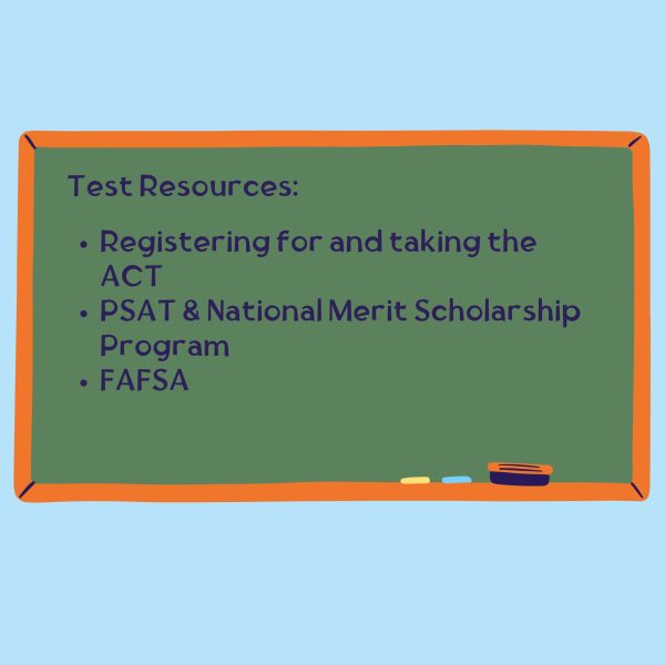 Test Resources: Registering for and taking the ACT, PSAT & National Merit Scholarship Program, FAFSA